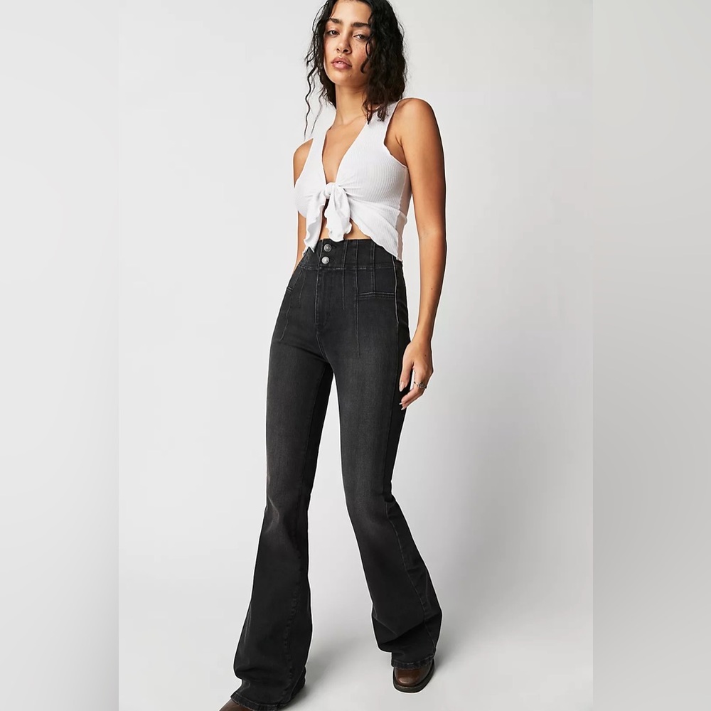 Free People black flare jeans